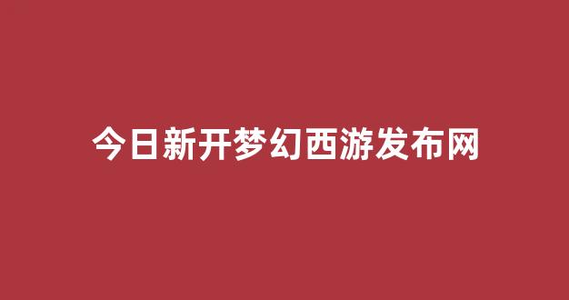 梦幻西游新开私服